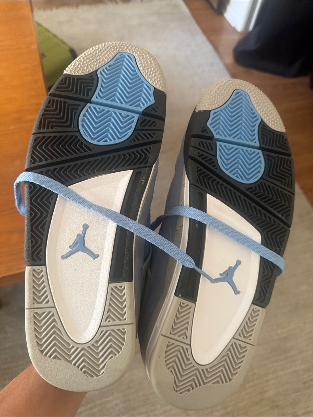 blue suede sneakers - Picture 4 of 10